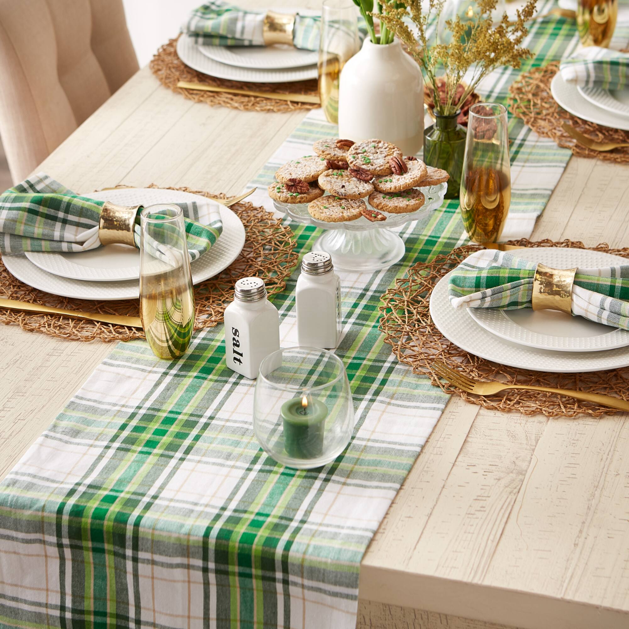 DII® 72" St. Paddy Plaid Table Runner
